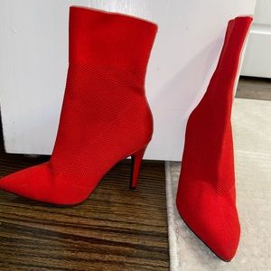 Red bootie heel